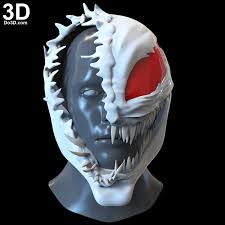 Half Face Open Exposed We Are Venom 2018 Movie Helmet 3d Printable Model Print File Stl Do3d 3d Printable Models 3d Models For Printing 3d Printed Mask