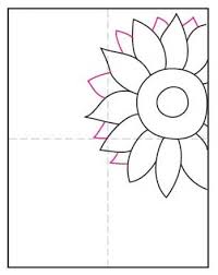 Sunflower leaves are shaped somewhat like a heart. How To Draw A Sunflower Art Projects For Kids