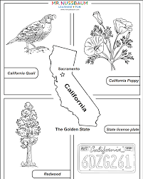 This Awesome Coloring Activities Allows Students To Design California S State Bird Flower Tree And License P State Symbols California Facts Color Activities