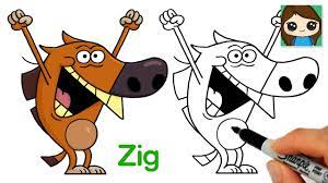 How to Draw Zig the Hyena | Zig & Sharko - YouTube