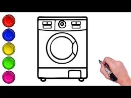 Learn To Draw Washing Machines Laptops Mobile Phones And Vacuum Cleaner In Simple Steps For Kids Children S And Be Drawing For Kids Washing Machine Drawings
