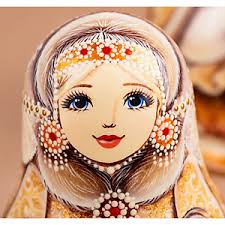 Mua BÚP BÊ LẬT ĐẬT NGA HÀNG CAO CẤP HOA VĂN "CÔNG CHÚA KAZAN" MÀU NÂU SÁNG  SIZE 14CM CỰC ĐẸP