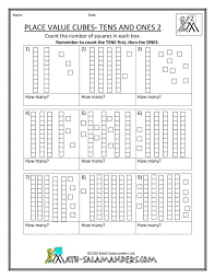 First Grade Math Worksheets Place Value Tens Ones 2 First Grade Math Worksheets 1st Grade Math 1st Grade Math Worksheets