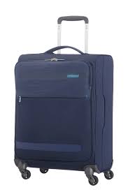 American Tourister Tmno Sin Spiner Na 4 Kolela Herolite 55 Sm Blue Navy Blue Suitcase