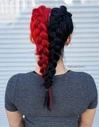 20 Bright Red Hairstyles That Sizzle Hair Styles Bright Red Hair Color Split Dyed Hair