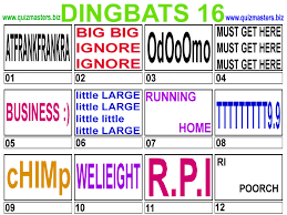 This game is the perfect free word game for kids, adults, girls, boys, mums, dads, grannies and granddads. Dingbats