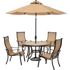 Lowest price guarantee · all orders ship free! Walmart For Hanover Monaco 5 Piece Outdoor Dining Set With Table Umbrella Accuweather Shop
