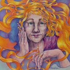 Pollinator: St. Francis Bee (original Colored Pencil Bee Drawing)