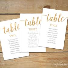 Caramel Gold Seating Chart Template Instant Download
