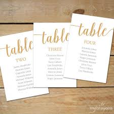 caramel gold seating chart template instant download