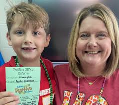 Celebrating with Principal Miller