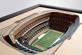 Chicago Bears Soldier Field 3d Wood Stadium Replica 3d Wood Maps Bella Maps