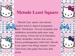 Menggunakan nilai x menggunakan nilai u. Metode Least Square Data Ganjil Ppt Download