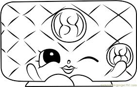 Free printable coloring pages for girls with a stylish purse, coin. Penny Purse Shopkins Coloring Page For Kids Free Shopkins Printable Coloring Pages Online For Kids Coloringpages101 Com Coloring Pages For Kids