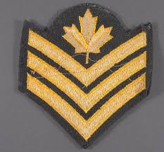 Size and design fully resembles original. Insignia Rank Sergeant Canadian Armed Forces National Air And Space Museum