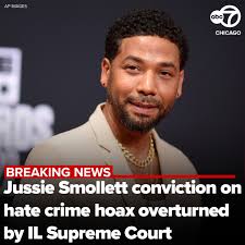 The Illinois State Supreme Court has dismissed Jussie Smollett's conviction  for lying about a hate crime in a ruling issued Thursday.