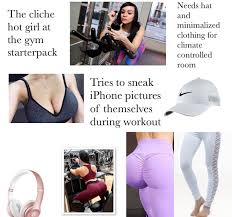 Askmen may get paid if you click a link in this article and buy a product or service. Cliche Hot Girl At The Gym Starterpack Starterpacks