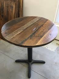 Reclaimed Wood Variety Each Table Top Is Unique Reclaimed Wood Top Will Be Similar But Not Exa Round Wood Table Round Dining Table Reclaimed Wood Dining Table