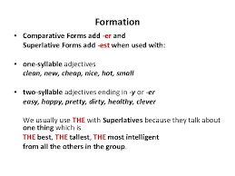 Type the correct comparative form of each word. Comparatives And Superlatives Of Adjectives Comparatives We Use