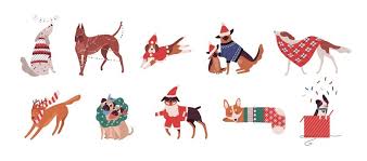 Christmas dog vector cute cartoon puppy characters stock. Cartoon Christmas Dog Photos Royalty Free Images Graphics Vectors Videos Adobe Stock