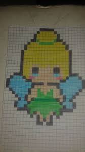 Fee Clochette Dessin Pixel Pixel Art Minecraft Coloriage Pixel