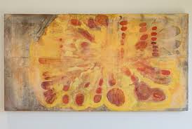 Images and surface details of 'Yellow Cloud with Red Spots' by LYDM artist Dean  Dass. Dass is exhibiting work in our current exhibition, Picasso, Lydia &  Friends, Vol. V, at the gallery