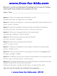 Here's the complete history of weddings and wedding traditions over the last 100 years. Children S Trivia And General Knowledge Quiz No 6 Pdf Leisure