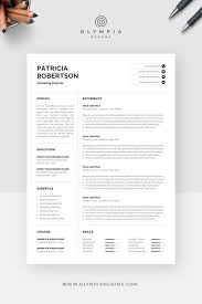 The right cv format can make it or break it in your job search. Professional 1 Page Resume Template Modern One Page Cv Word Mac Pages Minimalist Design Developer Designer Marketing Patricia Resume Template Professional Cv Template Resume Template Word