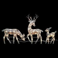 Northlight 3 Pack 30 In Reindeer Reindeer With Clear Incandescent Lights Lowes Com Outdoor Christmas Lights Outdoor Christmas Reindeer Outdoor Christmas