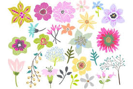 Beautiful Flowers Clip Art 26 Vector Flower Clipart Vector Flowers Flower Clip