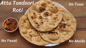 Atta Tandoori Roti No Yeast No Maida Tandoori Roti On Tawa Dhaba Style Roti Dv Recipes Youtube
