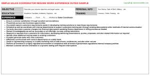 sales coordinator cv resume sample
