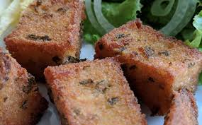 Milho Frito Is One Of The Most Signature And Traditional Dishes In Madeiran Cuisine They Are Deep Fried Corn Based Tre Frito Recipe Fried Cornbread Fried Corn
