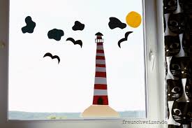 Leuchtturm basteln aus papier hallo leute, ich brauche bastelvorlage von leuchtturm aus papier. Diy Anleitung Fensterbild Fietes Leuchtturm Basteln