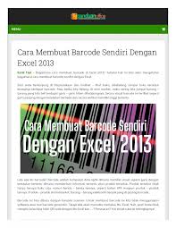 Cara Membuat Barcode Visual Ly Cara Barcode Education
