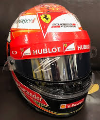 Kimi raikkonen's new helmet (imgur.com). Collector Studio Fine Automotive Memorabilia 2014 Kimi Raikkonen Ferrari Original Helmet
