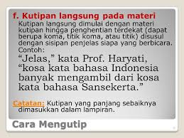 Kutipan Bahasa Indonesia Ppt Download