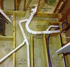 We wanted the bathroom located out of the way, beneath the staircase that led down to the basement. Basement Above Floor Bathroom Terry Love Plumbing Advice Remodel Diy Professional Forum