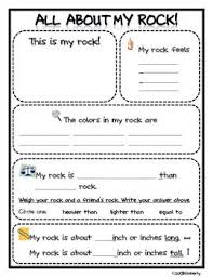 All About My Rock Graphic Organizer Research Paper Graphic Organizers Kindergarten Science First Grade Science