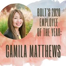 In may of 2020, our production supervisor bryan was selected as our employee of the month. Camila Matthews 2020 Employee Of The Year Bolt Staffing Service