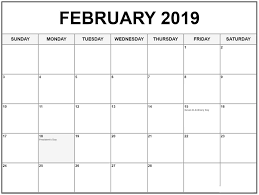 February 2019 Calendar With Holidays Dates Calendar Printables 2019 Calendar Us Holiday Calendar