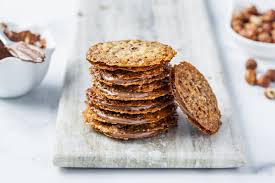 Don't be scared of how thin it seems! Chocolate Hazelnut Florentine Cookies Lace Cookies Olive Mango
