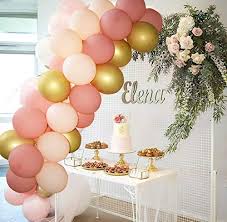 Beaumode Blush Pink Gold Balloon Garland For Girls Garden Tea Party Birthday Wedding Balloon Baby Shower Hen Party Bachelorette Cocktail Party Decorations Pricepulse