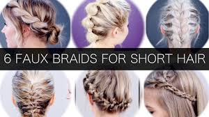 6 Different Faux Braids For Short Hair Milabu Youtube Braids For Short Hair Faux Braids Short Hair Styles Easy