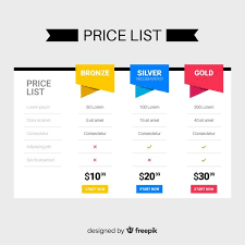 Download Flat Price List Collection For Free Price List List Vector Free