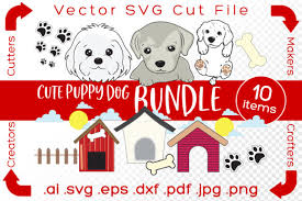 Download Cute Puppy Dog Bundle Svg Cut File Graphic By Ibeartoo Creative Fabrica PSD Mockup Templates