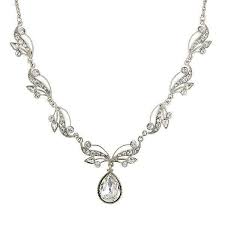 Costume Jewelry Vintage Jewelry 1928 Jewelry Crystal Necklace Pendant Swarovski Crystal Necklace Teardrop Necklace