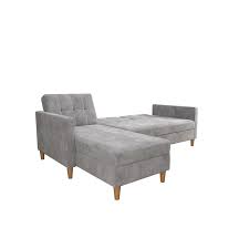 To convert the chaise into a bed, a futon chaise will come with a backrest. Dhp Hartford Storage Sectional Futon With Chaise In Gray Chenille 2112469