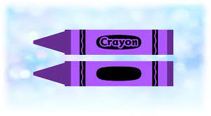Word Clipart Large Purple Crayon With Word Crayon Etsy Purple Crayon Crayon Clip Art