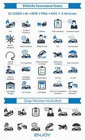 Vehicle Insurance Icons Car Insurance Insurance Registration Car